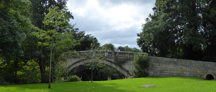 The bridge at Pollok Country Park in Glasgow used for Outlaner filming